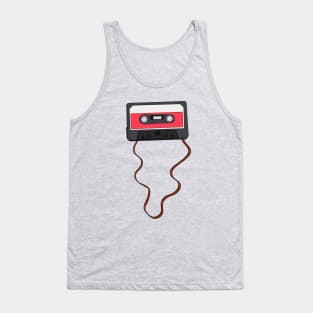 Unwound Cassette Tape Mixtape Retro Vintage Tank Top